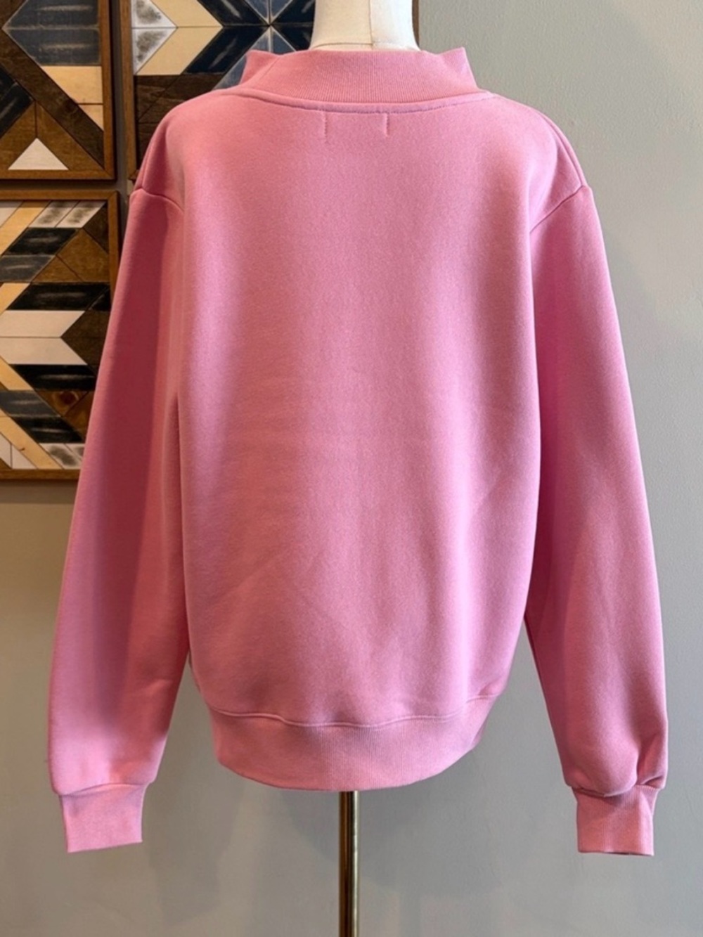 PARKE Valentine's Varsity Mockneck in Blush Pink + Lavender size S/M NEW - Picture 7 of 12